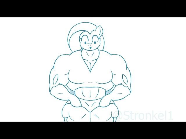 Fluttershy Muscle Growth Animation: For Science...