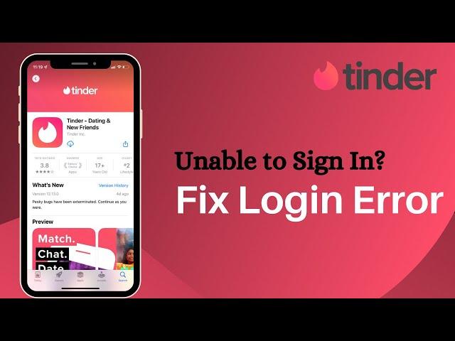 Fix Tinder Login Error | Problem Logging in?