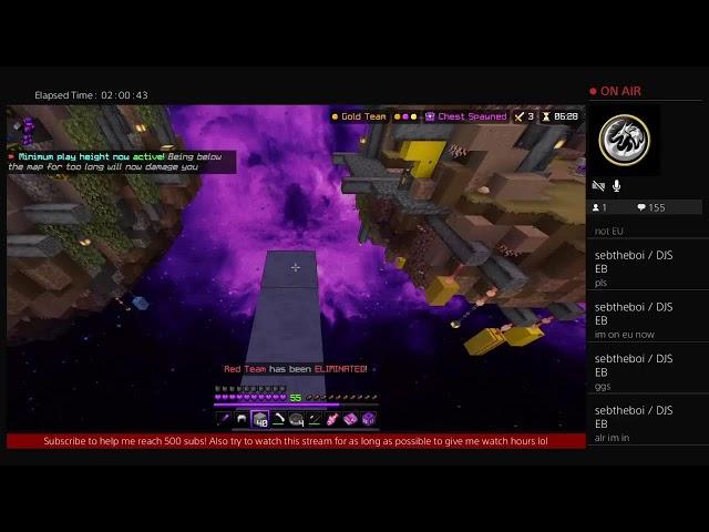 Chilling (and destroying) in the hive minigames server