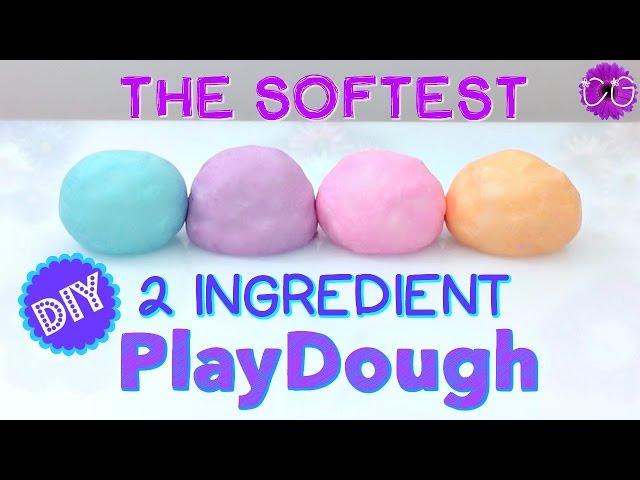 DIY Super Soft Play Dough!  No Cook, 2 Ingredients!