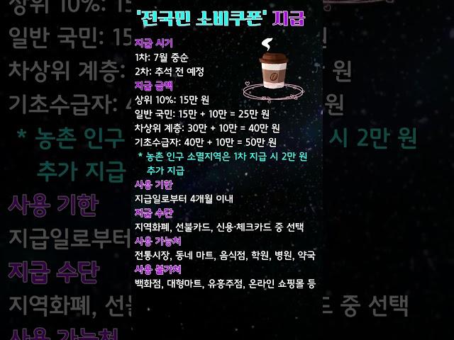 1분건강#전국민 소비쿠폰 지급#지식 #꿀팁 #이슈