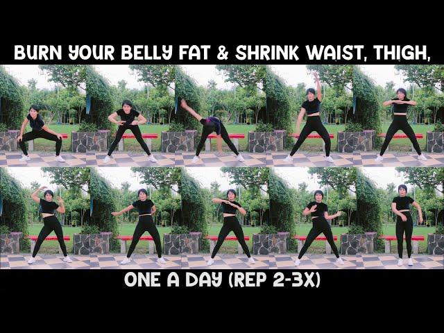 10 BURN BELLY FAT & SHRINK WAIST THIGH AEROBIC TABATA WORKOUT