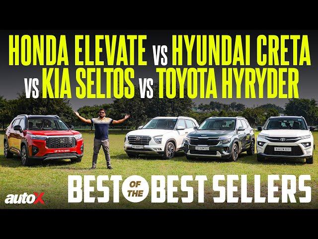 2023 Honda Elevate vs Hyundai Creta vs Kia Seltos vs Toyota Hyryder | Best SUV Under 20 lakh | autoX