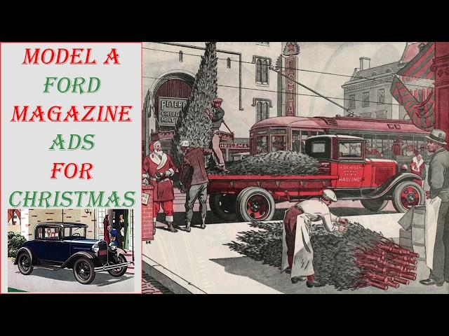 Vintage Model A Ford Christmas Magazine Ads