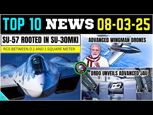 Top Defence Updates | su-57 Rooted in Su-30MKI | Advanced Wingman Drones | DRDO Unveils Advanced JAU