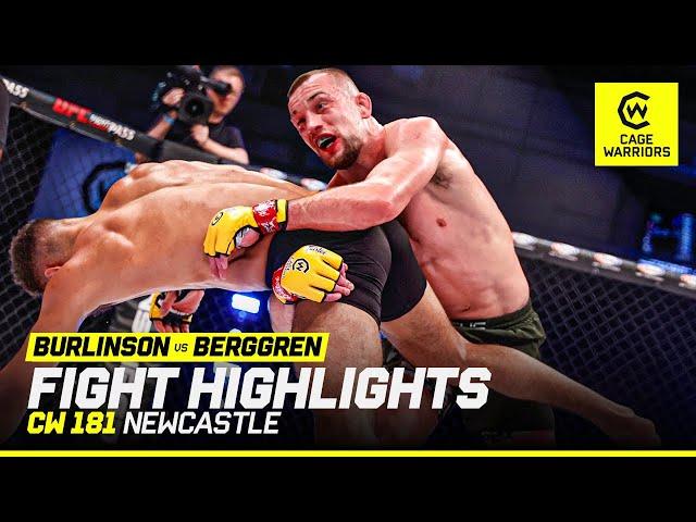 HIGH PACE THRILLER  | Justin Burlinson vs. Theodor Berggren | CW 181 Newcastle Fight Highlights