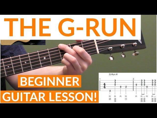 The G-Run | Beginner Bluegrass Guitar Lesson With Tab