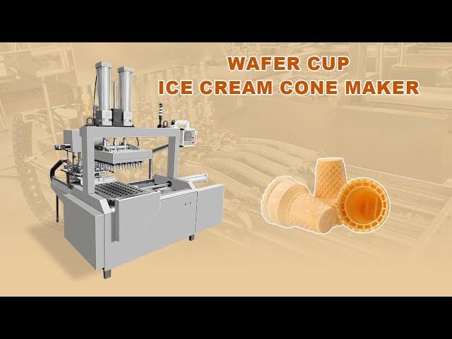 DT60 KFC Wafer Cup Maker|Wafer Cone Making Machine|Flat Bottom Shaped Colored Cake Cone Maker