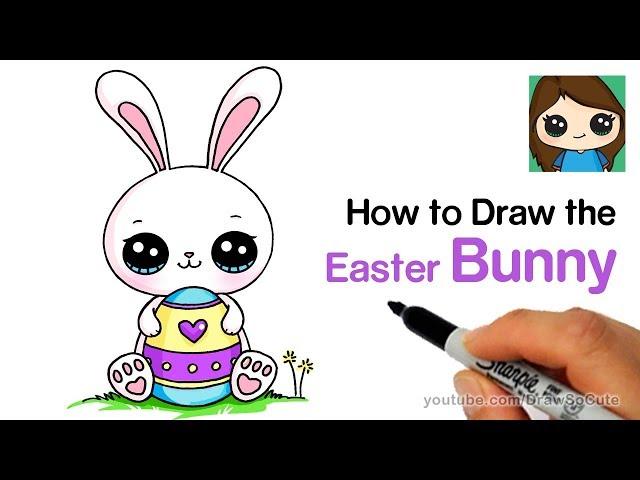 How to Draw a Cute Easter Bunny Easy