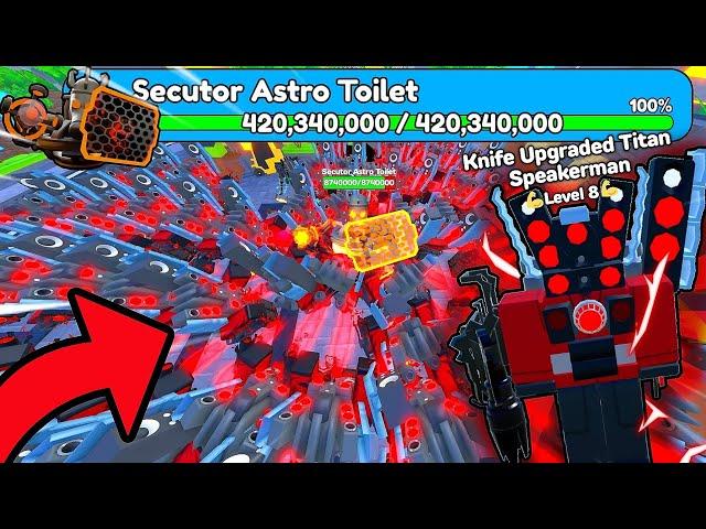 OMG!!100 NEW TITAN SPEAKERMAN VS STRONGEST BOSS In Toilet Tower Defense!!