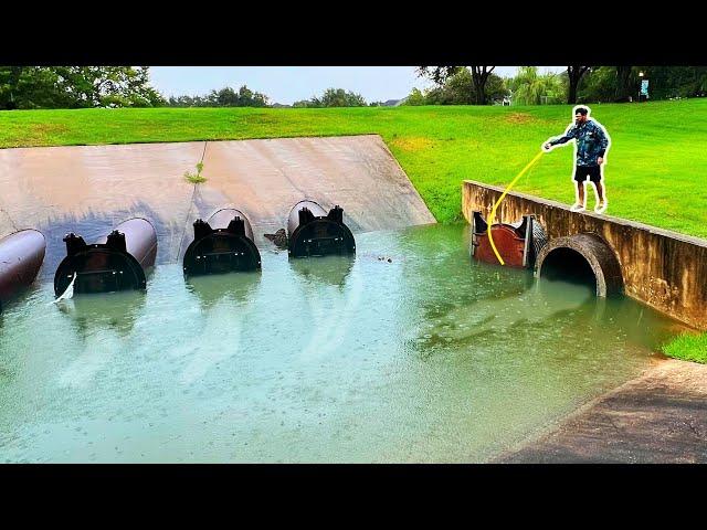 FISH of a LIFETIME in CRAZY URBAN FLOOD!!