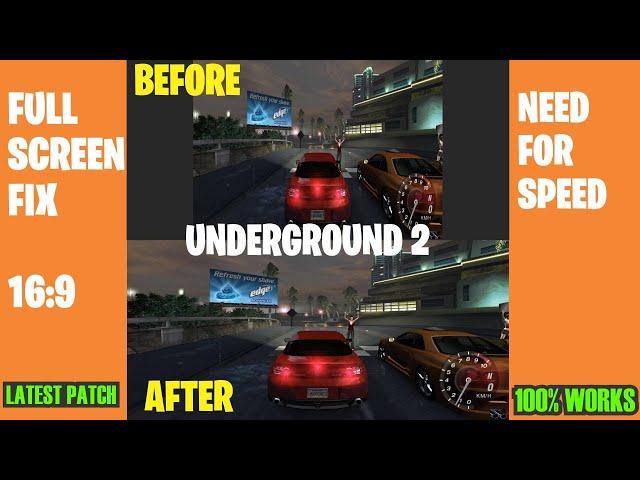 Cara Fix Wide Screen Need For Speed Underground 2 - How To Fix Full Screen NFS Underground 2