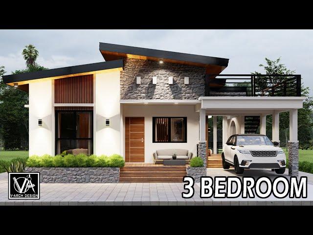 Simple and Elegant Modern Bungalow House Design 3 Bedroom