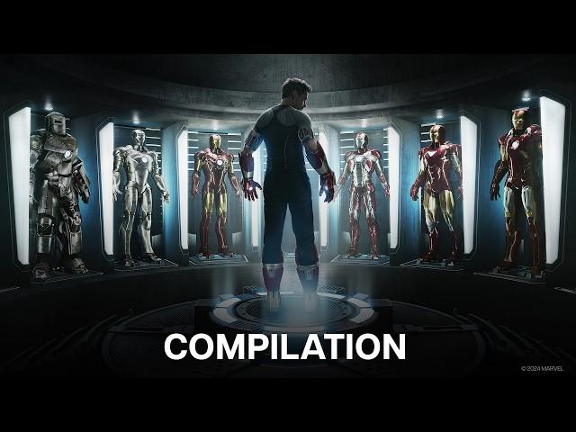 Tony Stark's Best Iron Man Suit Ups | MCU Compilation (4K)