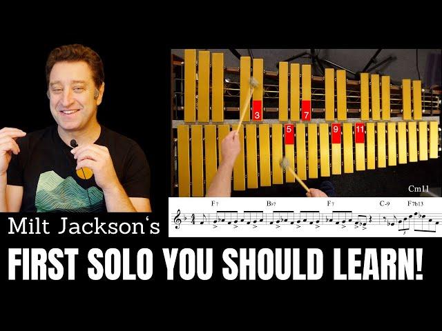 Milt Jackson on Bag's Groove - the FIRST jazz vibraphone solo you should learn!