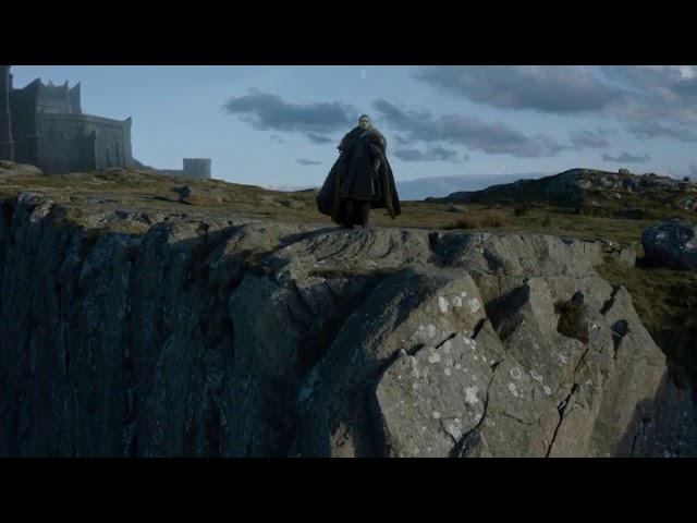 Jon Snow meets and touches Drogon scene | S7 E5