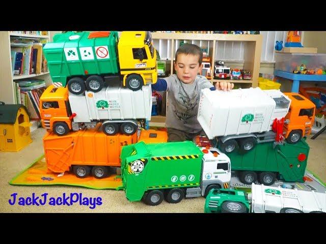 Garbage Truck Surprise Toy Unboxing! Fun Recycling Vehicle Collection for Kids! | JackJackPlays