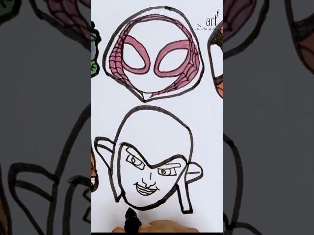Drawing spidey #spiderman #Dina_Elshimy_Art#coloring#spidey #art #howtodraw  #hulksmash #drawing