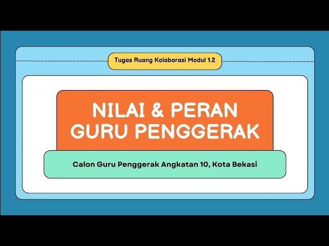 Ruang Kolaborasi Modul 1.2 Nilai dan Peran Guru Penggerak