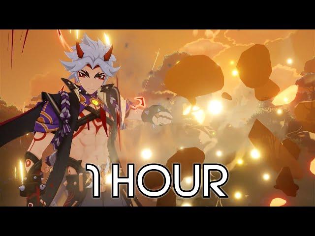 Arataki Itto Theme Music 1 HOUR - Make Way for the One and Oni! (tnbee mix) | Genshin Impact