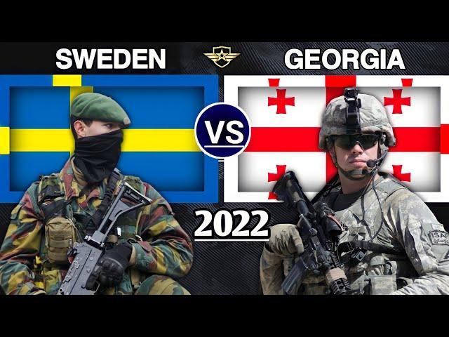 Sweden vs Georgia military power comparison 2022.