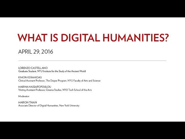 What is Digital Humanities?