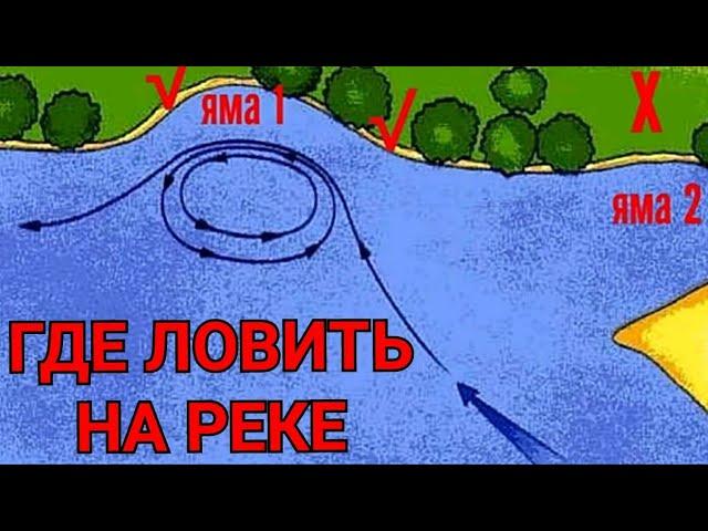 Где Ловить на Реке? (4 уловистых места)