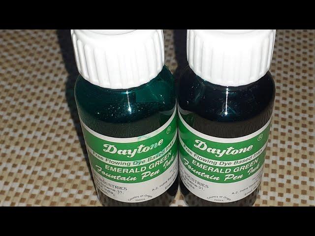 daytone emerald green ink with writing sample