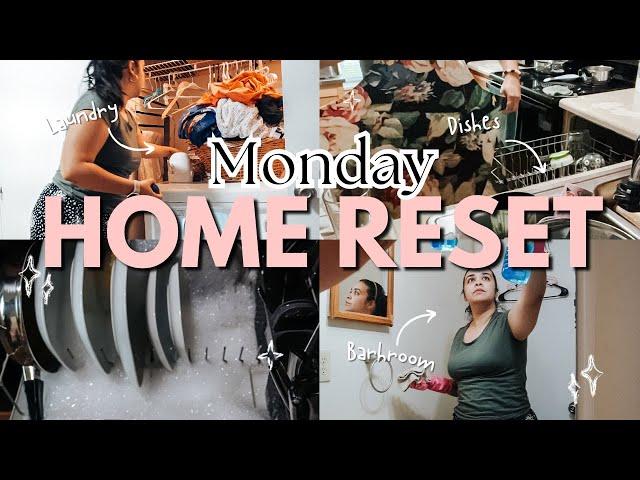  MONDAY HOME RESET |SMALL HOME RESET | CLEAN WITH ME |SAHM #cleanwithme #homereset #smallhome #sahm