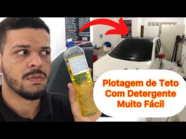 Como Envelopar o teto do seu carro (com água e detergente) #carros #envelopamento