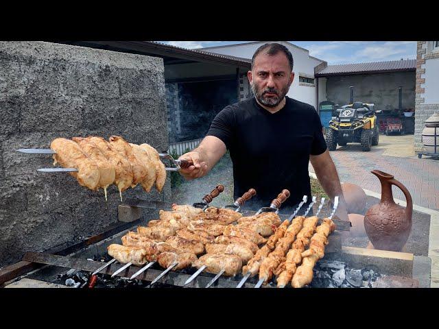 CHICKEN MEAT on the GRILL. JUICY RECIPE. ENG SUB.