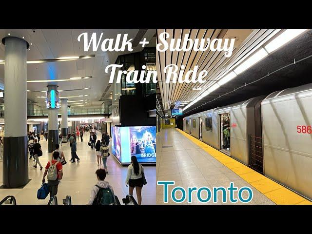 Walking Union Station + Subway Train Ride in Downtown Toronto 5/25/2024