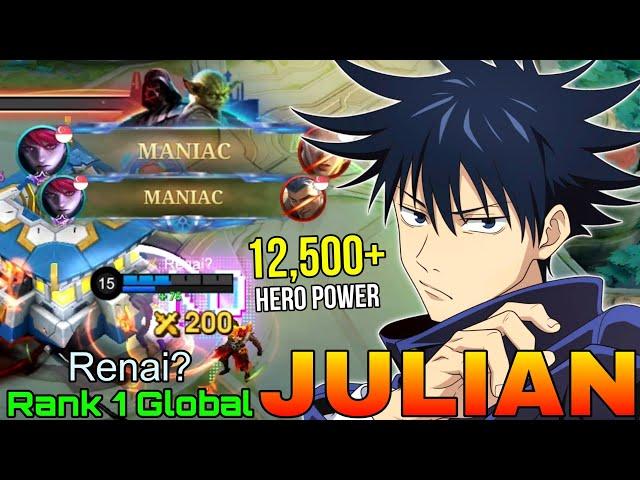 2x MANIAC + 20 Kills Julian Insane 12,500+ MMR - Top 1 Global Julian by Renai? - Mobile Legends