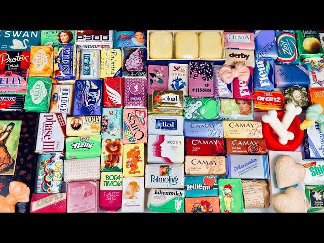 100+ Vintage Soaps! LARGEST Vintage HAUL EVER! ASMR SOAP UNBOXING UNWRAPPING OPENING International