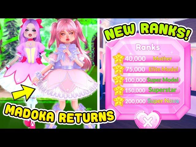 MADOKA SET RETURN! and NEW RANKS Coming to Dress To Impress! DTI on Roblox