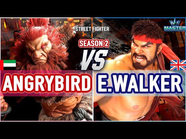 SF6  Angrybird (Akuma) vs Ending Walker (Ryu)  SF6 High Level Gameplay