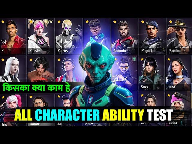 All Character Ability Free Fire 2024 | All Active Character Ability | All Character Full Details