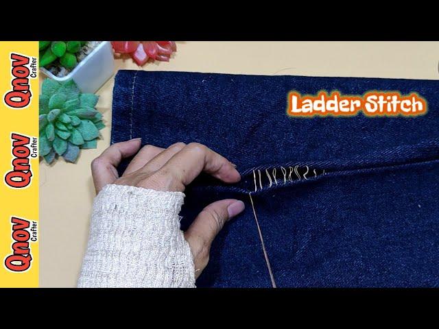 How to Make Hidden Stitches - Sewing Tips |  Invisible Stitch or Ladder Stitch