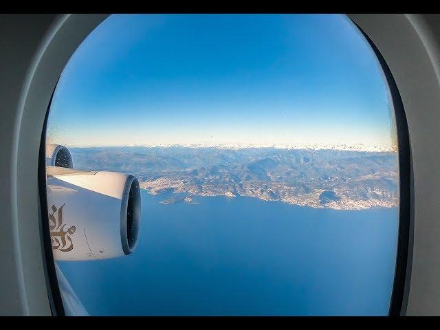 Window Seat Airbus A380 take off from Nice Airport