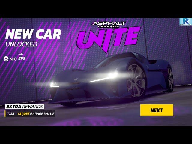 ASPHALT UNITE NIO EP9 CAR UNLOCKED | ASPHALT UNITE GET FREE CARS BLUEPRINTS | ASPHALT.