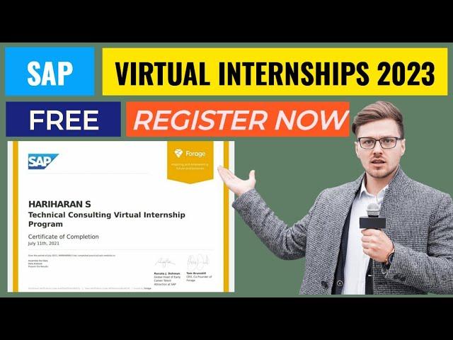 Free SAP online Internship with Certificate | What is SAP technical consulting | Learn SAP software