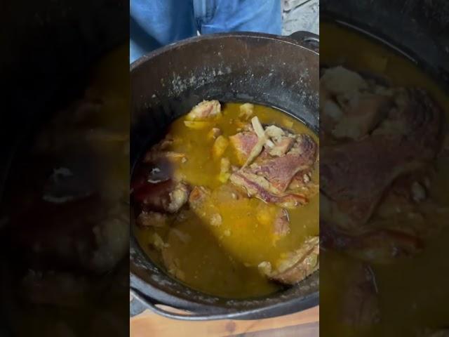 Pork chops in a gravy with a little something!! #food #cooking #foodshorts #foodie #outdoorcooking