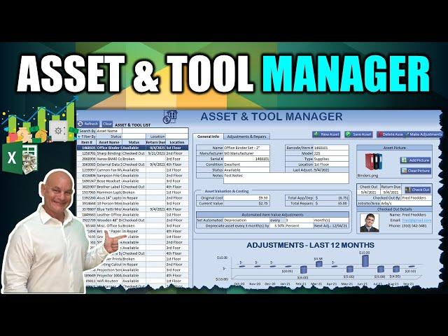 How To Create Your Own Asset Manager With Check-In/Check-Out & Depreciation In Excel [Free Download]