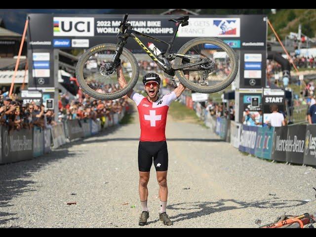 START to FINAL LAP MENS ELITE XCO 2022 MTB UCI World Championship highlights | NINO SCHURTER