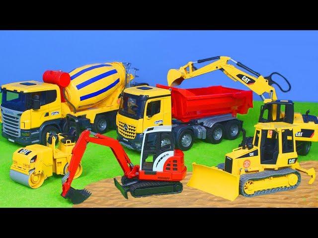 Bagger, Lastwagen, Kran & Spielzeugautos | Bruder Spielwaren Baustelle für Kinder