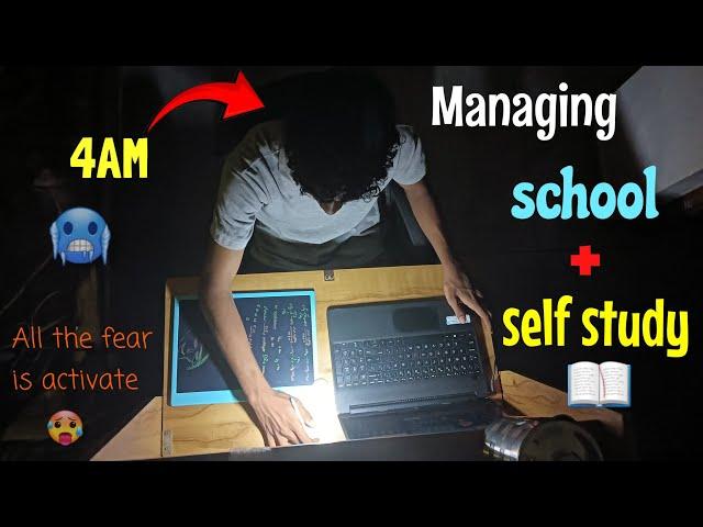 I woke up at 4AM to study  | clearing my yesterday's regret | Managing school + self study #regret