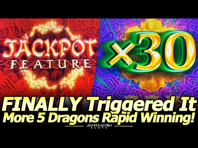 Finally Triggered the 5 Dragons Rapid Jackpot Feature! Another Winning Session with 5 Dragons Slots!