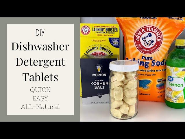 How To Make HOMEMADE DISH TABS ~ DIY Dishwasher Detergent Tablets ~ QUICK, EASY, & ALL-NATURAL