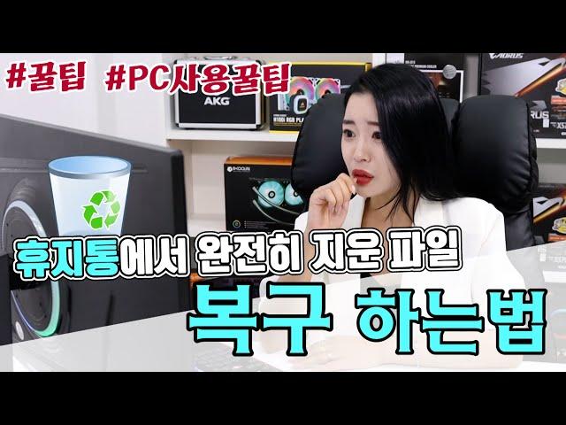 [PC사용꿀팁]모리가 직접 해보는 휴지통파일 복구하는방법(RECUVA)