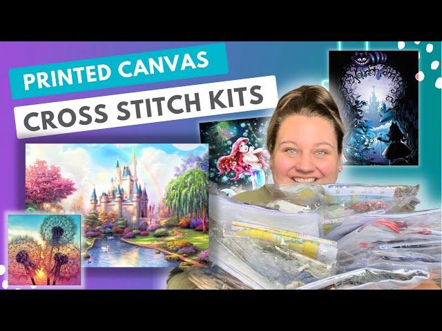 VIP Cross Stitch Kits Haul & Unboxing  Stamped Canvas! Great For Beginners!